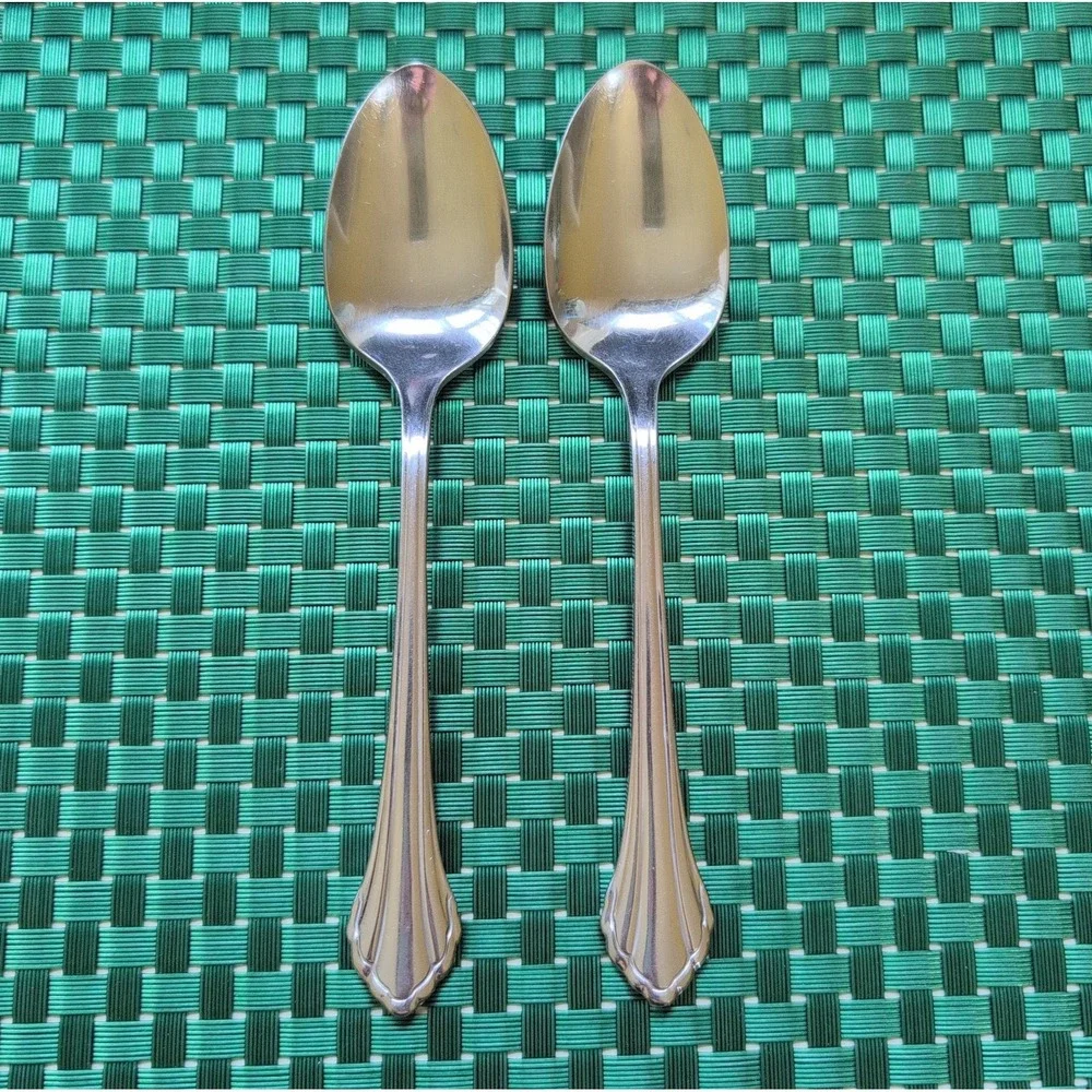Oneida CLARETTE Teaspoons Set Lot of 2 Community Betty Crocker Stainless USA Vtg